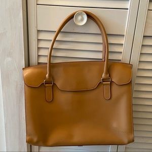 Lodis Leather Work Brief Tote Bag high end